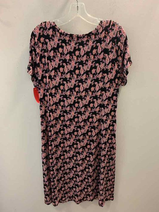 J.JILL Dresses and Skirts Size M BLK/PNK/ORG Paisley Dress