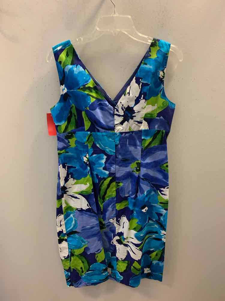 R & K Dresses and Skirts Size 10 BLU/WHT/PUR Floral Dress