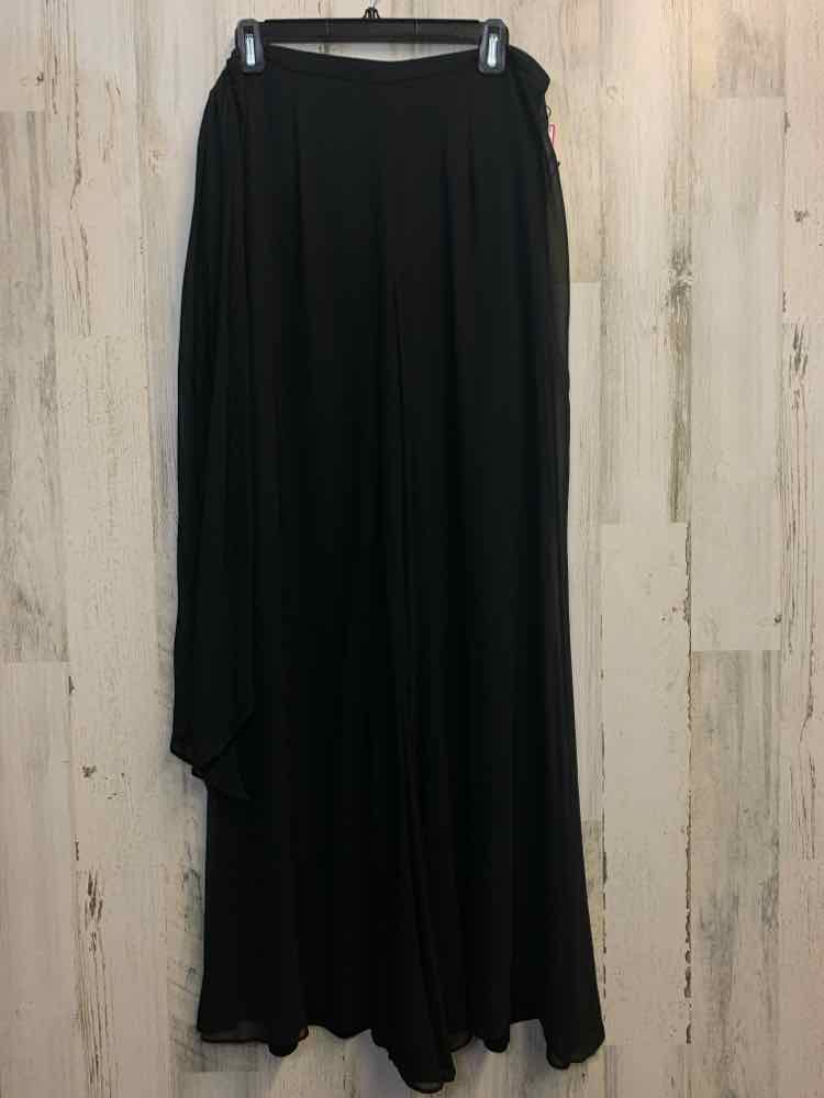 NWT Size 12 JR NITES BOTTOMS Black Solid PANTS Pants/BLACK FLOWY PANTS. TIE ON T