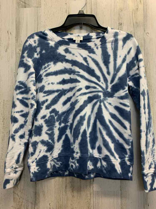 J CREW Tops Size XS BLU/WHT TIE DYE SWEATSHIRT Sweatshirt