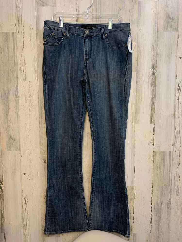 NWT Size 14 ROCK & REPUPLIC BOTTOMS Blue Denim FLARE LEG Jeans