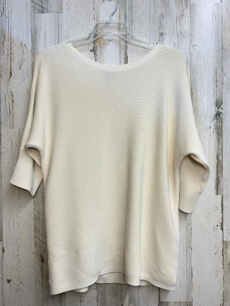 PRE-OWNED TALBOTS PLUS SIZES Size 2X OFF WHITE LONG SLEEVES TOP/RIBBED SWEATER