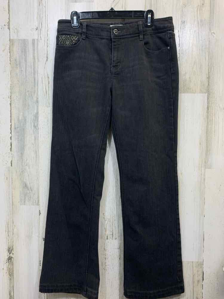 Size 10 WHITE HOUSE BOTTOMS Black JEANS Solid Pants