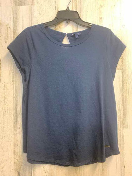 PRE-OWNED NAUTICA Tops Size L Navy Solid SHORT SLEEVES TOP/SHORT SLEEVES NAVY TO