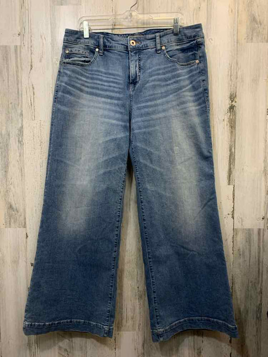 Size 14S TORRID BOTTOMS Blue Denim WIDE LEG Jeans