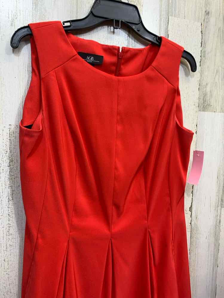 PRE-OWNED AGB Dresses and Skirts Size 12 RED ORANGE DROP WAIST Dress/RED ORANGE
