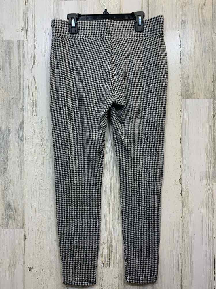 PRE-OWNED Size S ANN TAYLOR BOTTOMS BLACK/WHITE Houndstooth PANTS LEGGINGS/HOUND
