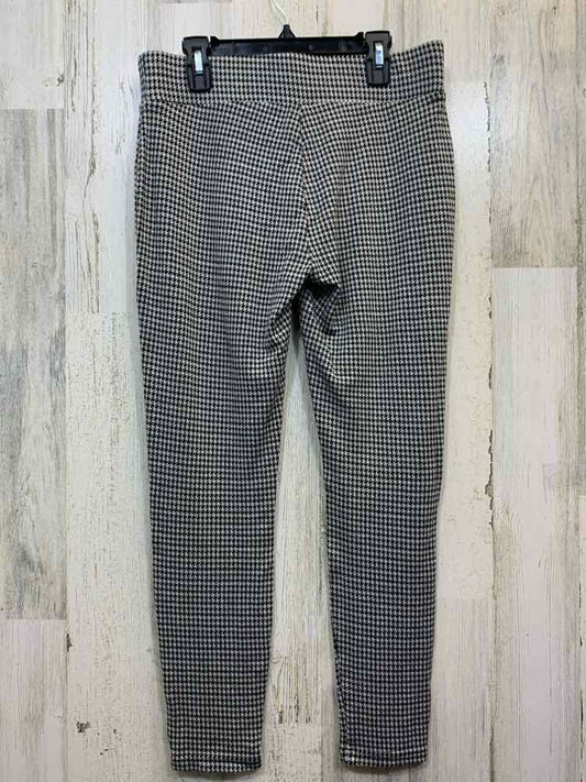 PRE-OWNED Size S ANN TAYLOR BOTTOMS BLACK/WHITE Houndstooth PANTS LEGGINGS/HOUND