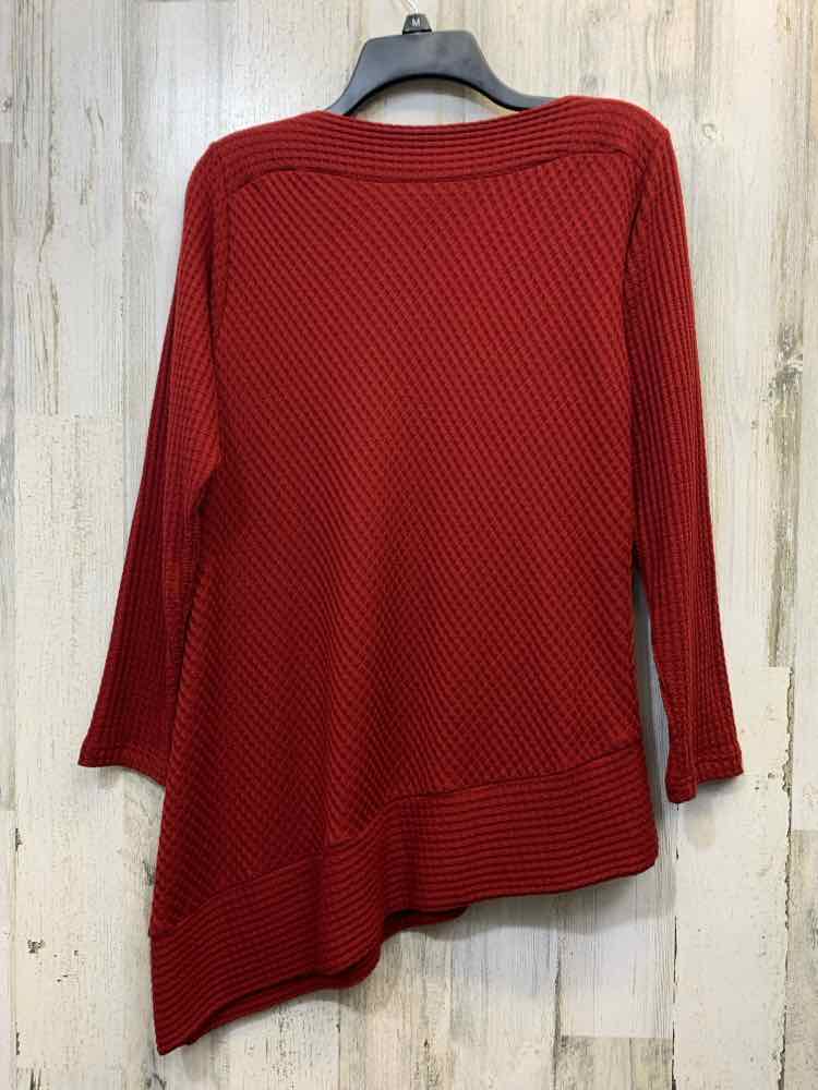 SYMPLI Tops Size 8 BRICK Sweater BOAT NECK LONG SIDE