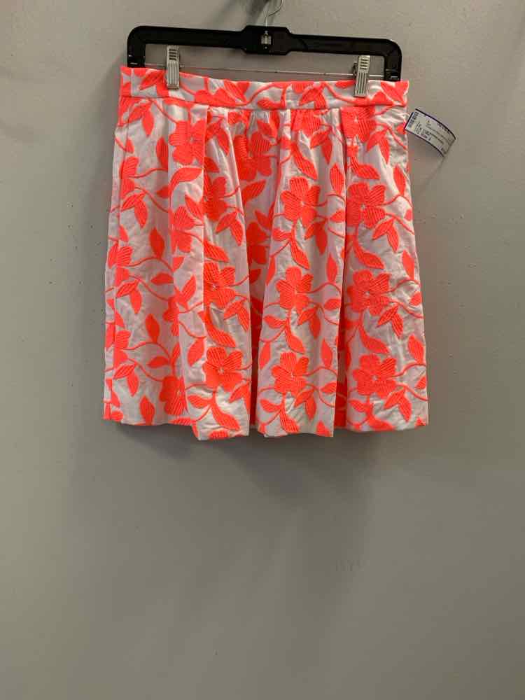 J CREW Dresses and Skirts Size 2 WHT/HT PINK Floral Skirt