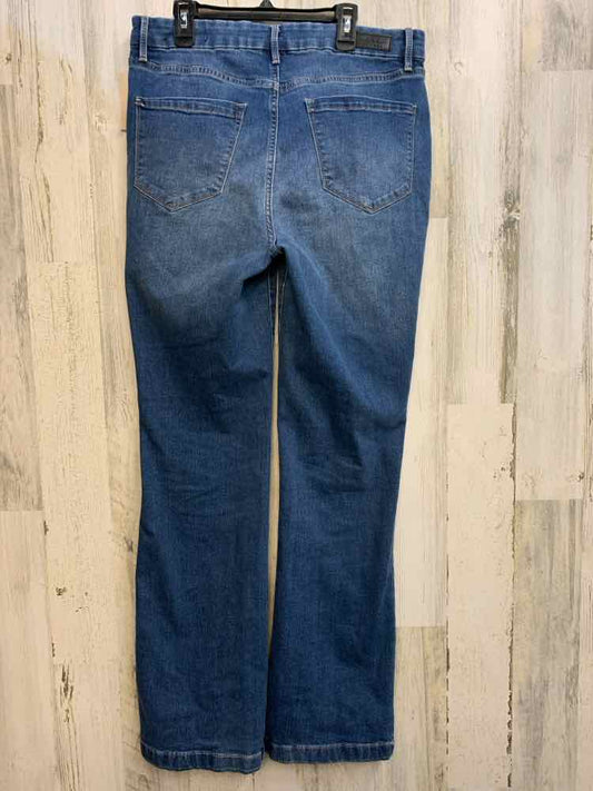 PRE-OWNED Size 10 NEW YORK BOTTOMS Blue BOOT CUT Pants/HIGH RISE