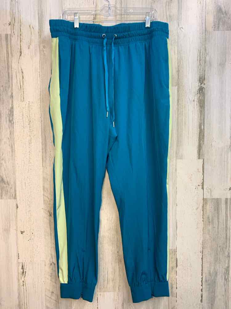 PRE-OWNED Size XL TEK GEAR Activewear NOEON GRN/AQUA 2PC 2PC Ensemble/TRACKSUIT