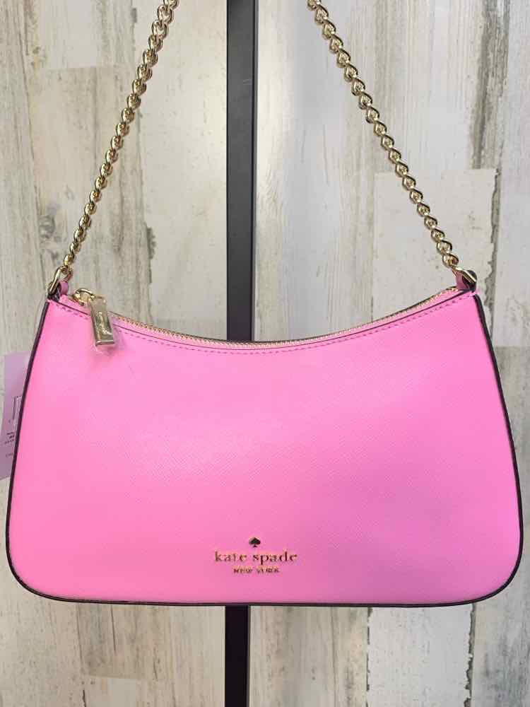 KATE SPADE HOT PINK Purse/SAFFIANO/GOLD CHAIN/CROSS BODY