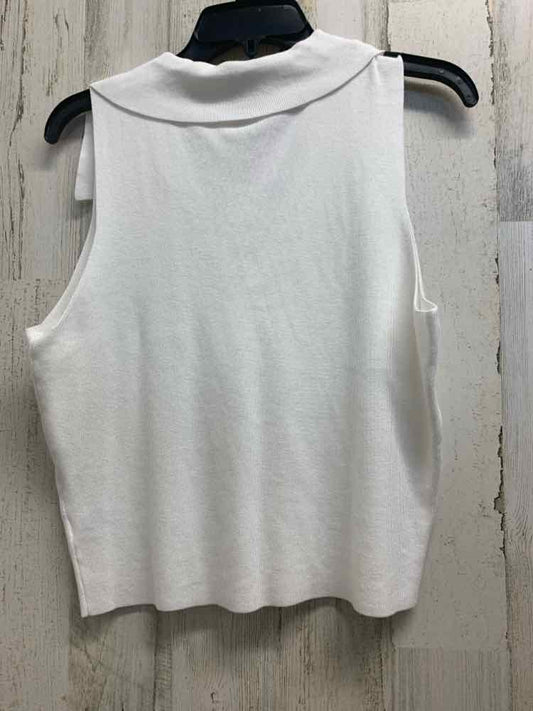 NWT A NEW DAY Tops Size XXL White SLEEVELESS Shirt/WHITE SLEEVELESS TOP W/ COLLA