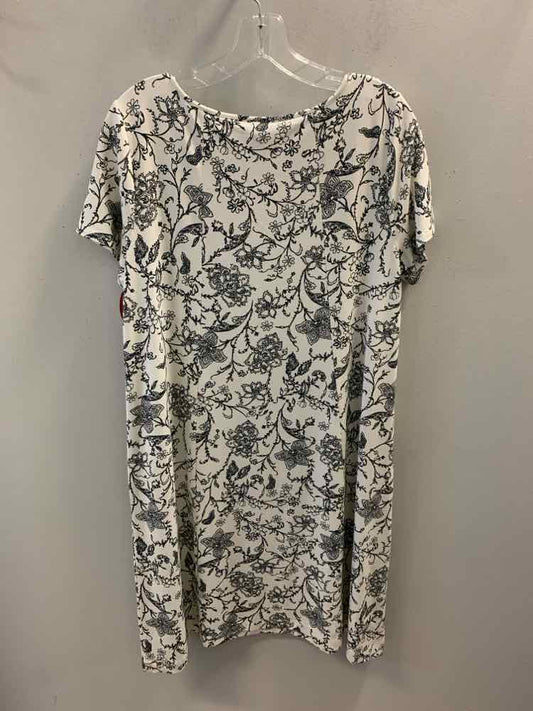 J.JILL Dresses and Skirts Size M BLK/WHT Floral Dress