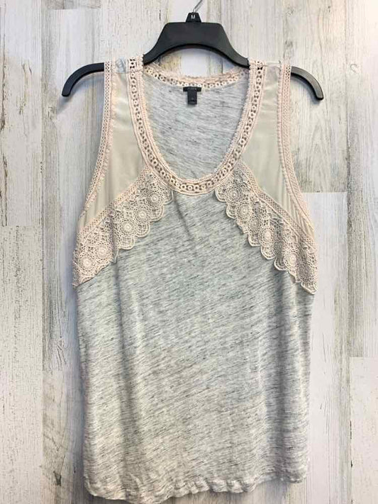 J.CREW Tops Size XL CRM/GRAY SPACE DYE SLEEVELESS TOP