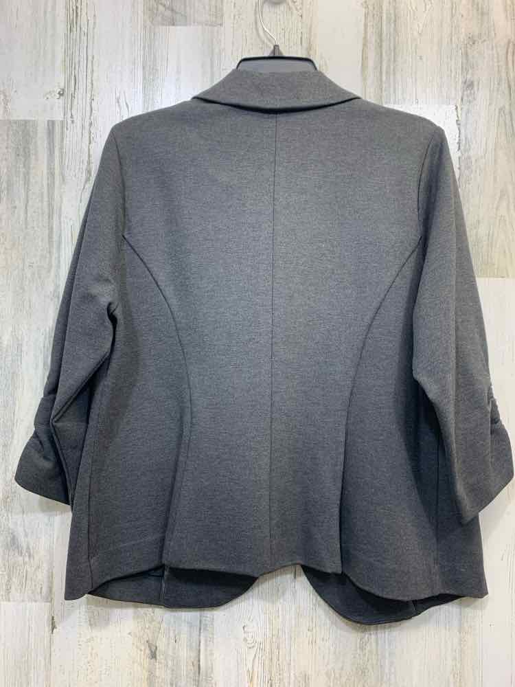 PRE-OWNED STUDIO JACKETS / COATS Size 1 Gray Solid BLAZER Blazer/GRAY BLAZER