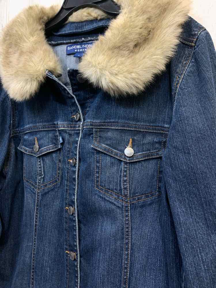 PRE-OWNED BANDOLINO JACKETS / COATS Size 1X Blue Denim LONG SLEEVE Jacket