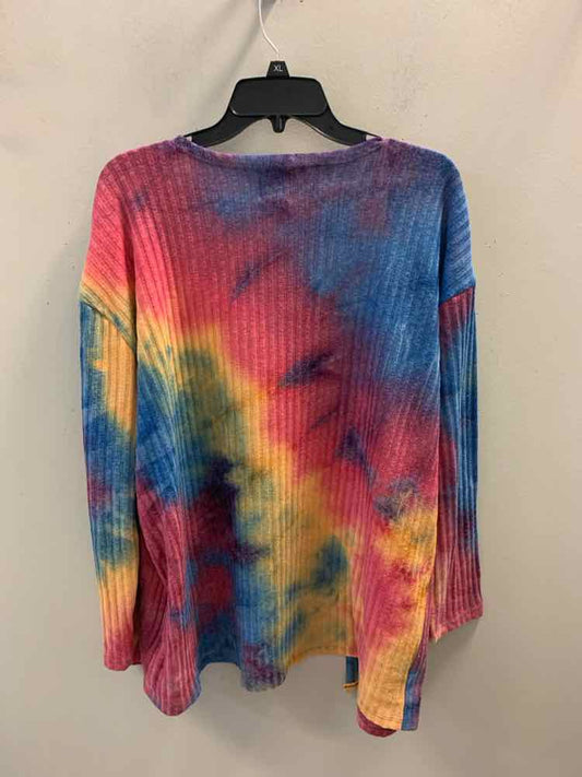 GRACE & EMMA Tops Size XL Multi-Color TIE DYE CARDIGAN Cardigan