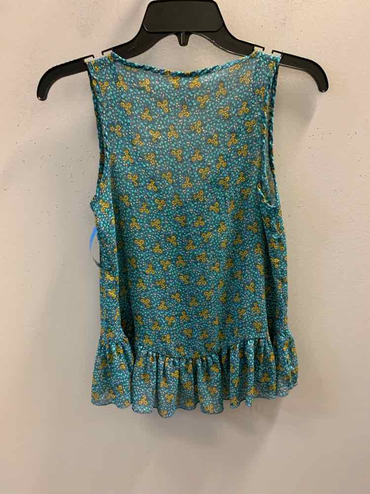 MOSSIMO Tops Size S GRN/BLU/YLW Floral TOP