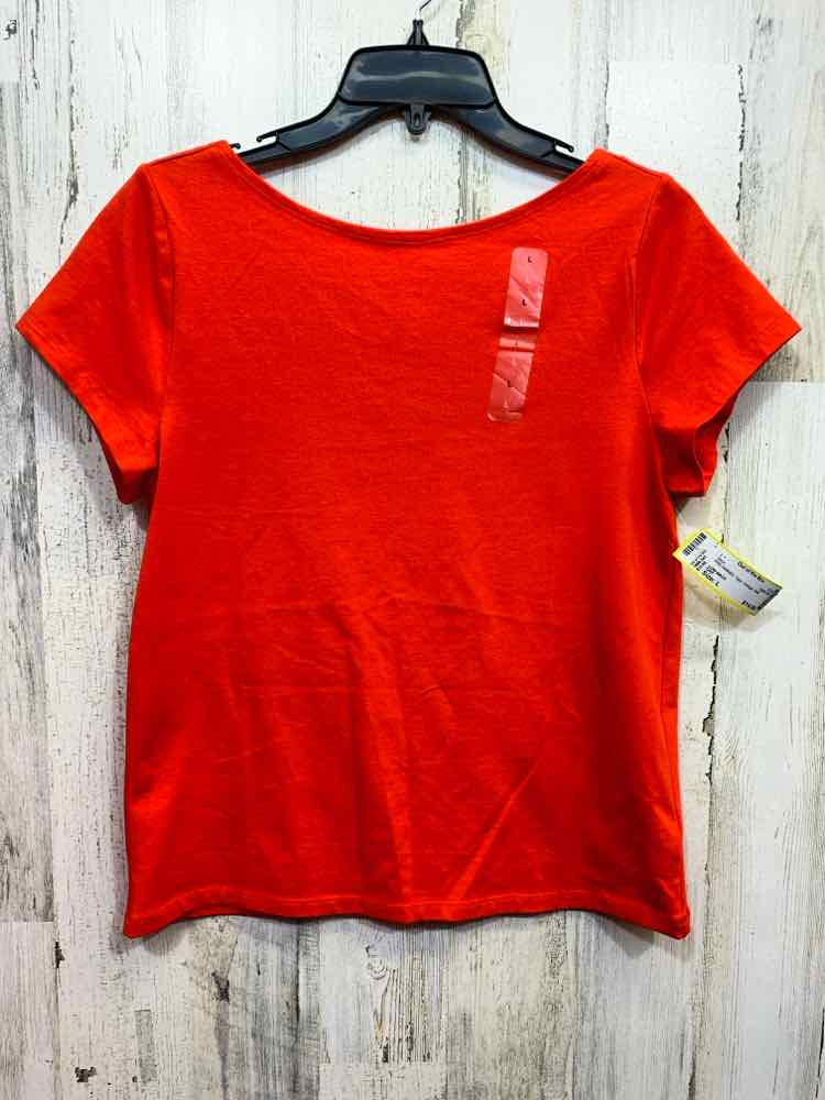 PRE-OWNED GAP Tops Size L Orange Solid Shirt