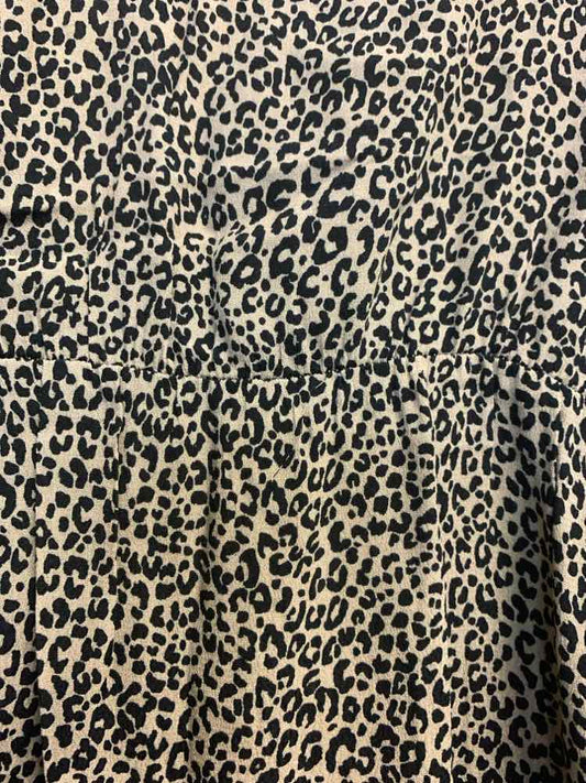 NWT A NEW DAY PLUS SIZES Size 1X TAN/BLK CHEETAH PRINT LONG SLEEVES Dress