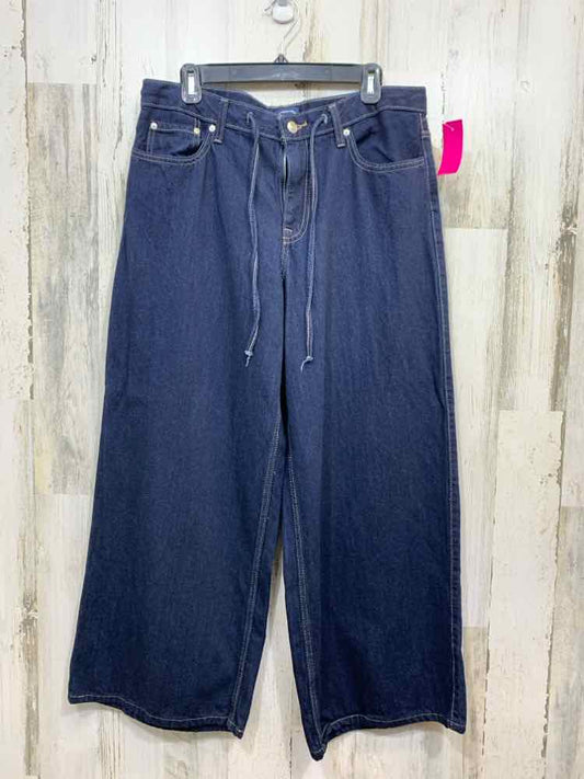 PRE-OWNED SCOOP Size 8 BOTTOMS Navy WIDE LEG Jeans