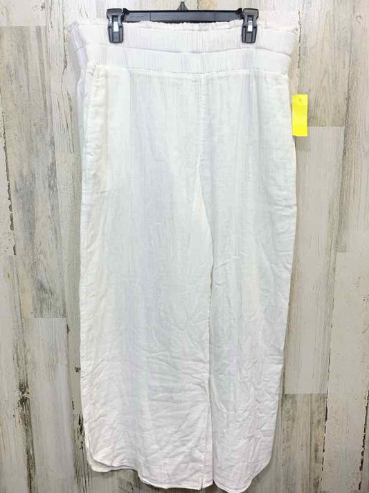 NWT Size XL ON THE 34TH BOTTOMS White Solid WIDE LEG Pants