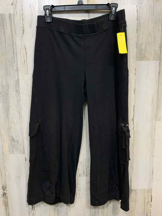 PRE-OWNED Size S NEON BUDDHA BOTTOMS Black COTTON & SPANDEX Solid CAPRI Pants/EL