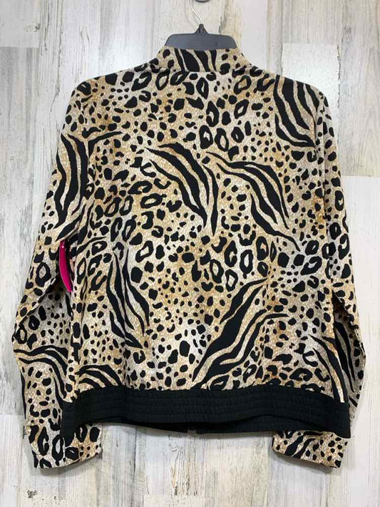 ZENERGY BY CHICO'S/LEOPARD PRINT ZIP JACKET