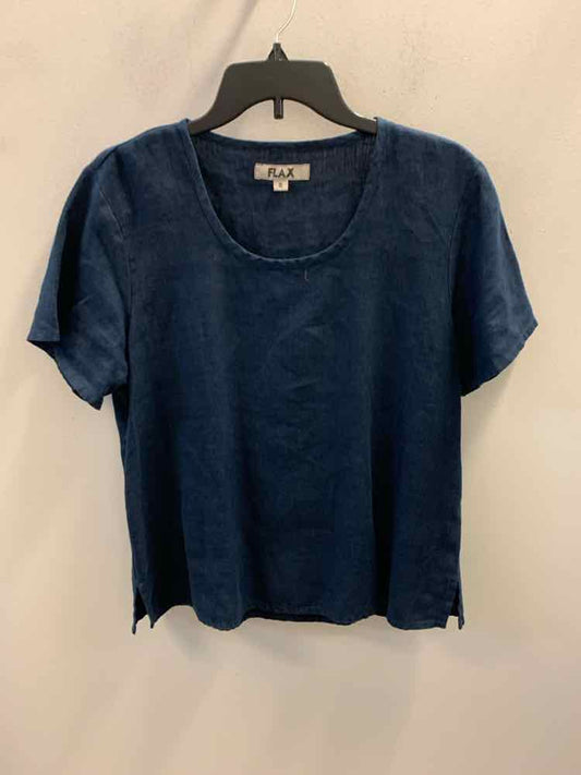 FLAX Tops Size S Navy TOP