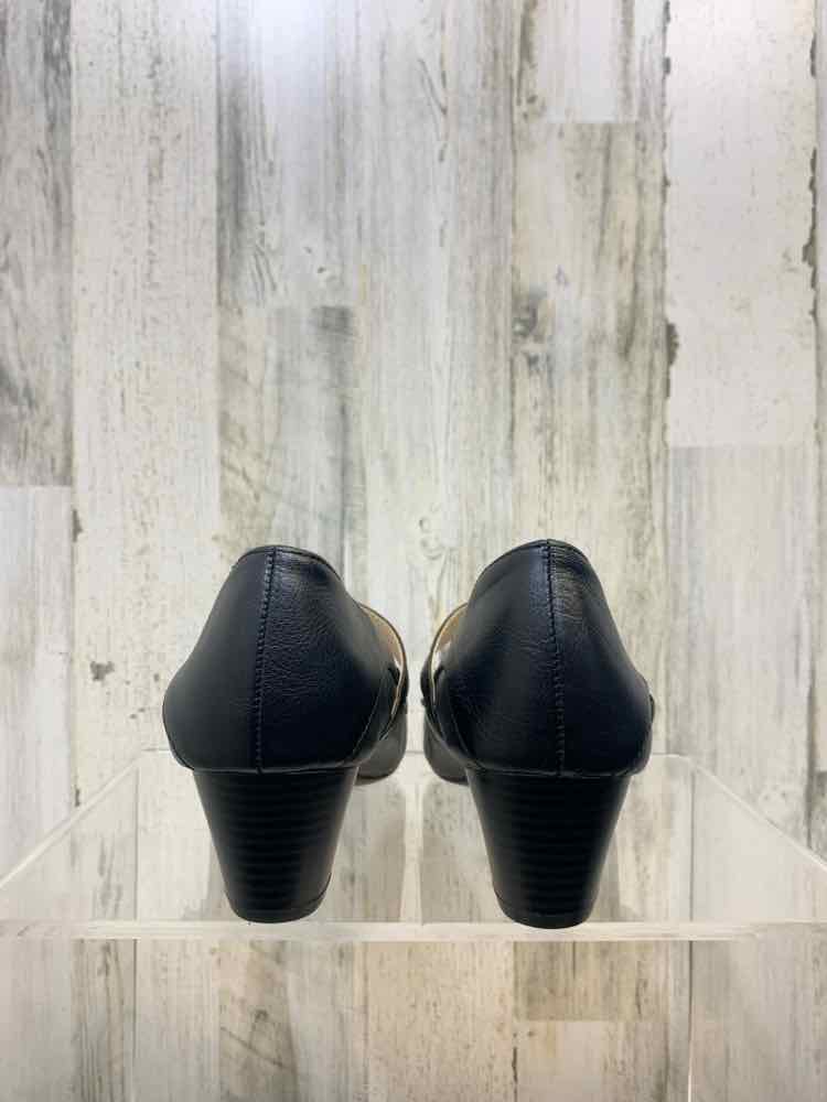 NWT LIFE STRIDE SHOES Shoe Size 9 Black LEATHER 9 Shoes/FLEX 2" HEEL