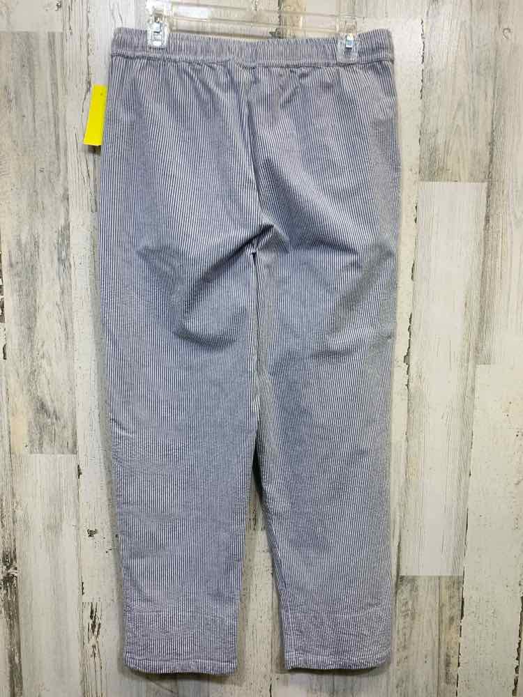 PRE-OWNED Size M APPLESEEDS BOTTOMS WHT/BLU Stripe Pants