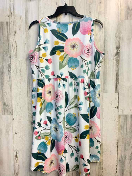 IZURIA PLUS SIZES Size 2XL PASTELS Floral SLEEVELESS Dress