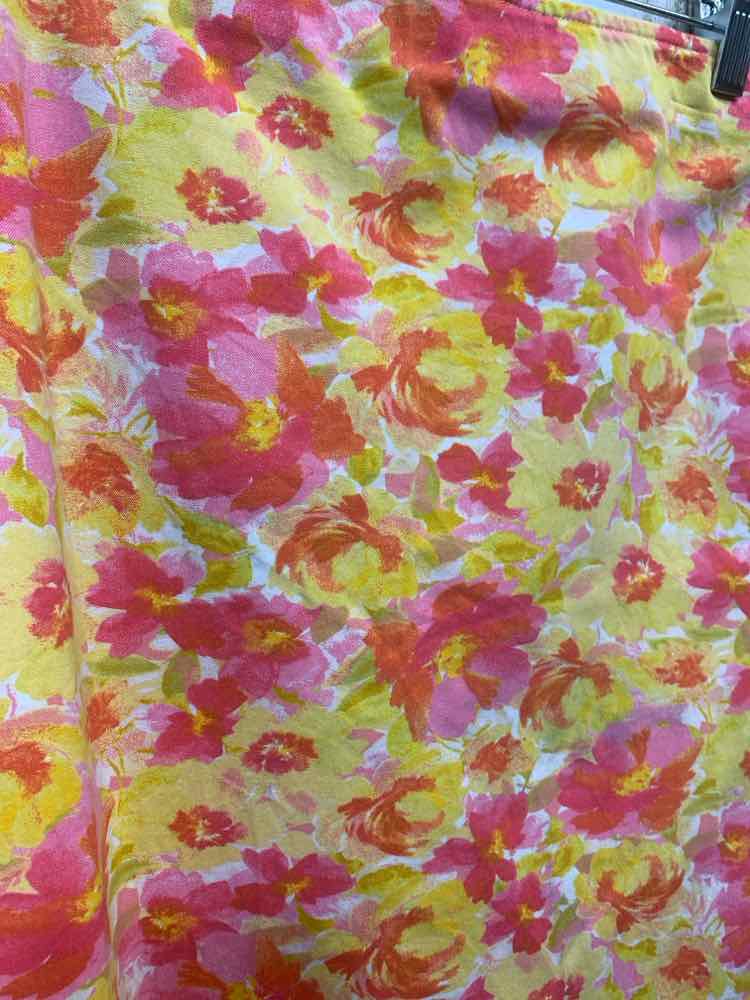 PRE-OWNED OLD NAVY Dresses and Skirts YELLOW/PINK/WHITE Floral MIDI Midi/FLORAL