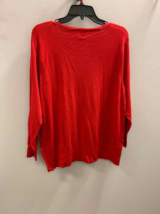 NWT JM COLLECTION Tops Size PL Red LONG SLEEVES TOP