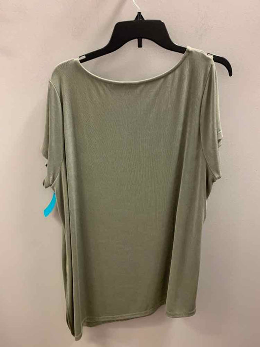 Size 4 CHICO'S Olive COLD SHOULDERS TOP