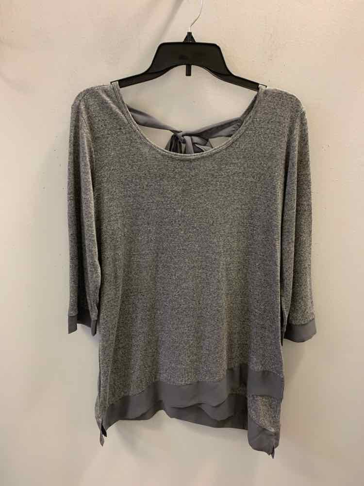 SIMPLY NOELLE Tops Size S/M HEATHER GRAY 3/4 LENGTH TOP