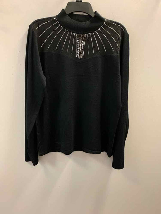 NWT A LOVE STORY Tops Size XL Black LONG SLEEVES TOP