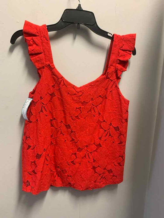 PRE-OWNED MONTEAU Tops Size M Red LAYERED TOP