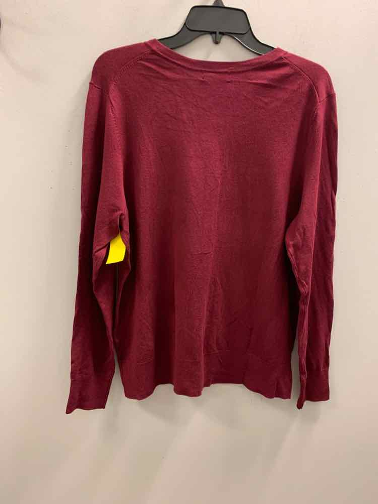 NWT CHARTER CLUB PLUS SIZES Size XXL BURGANDY LONG SLEEVES Cardigan