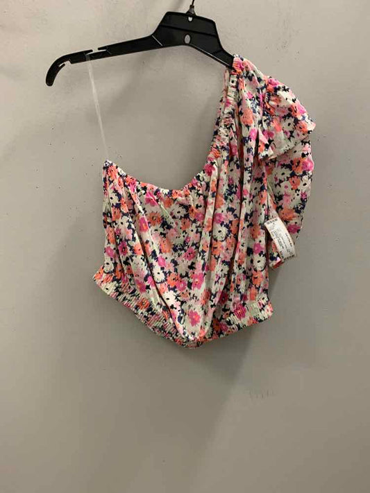 NWT UNIVERSAL THREADS Tops Size L Multi-Color Floral ONE SHOULDER TOP