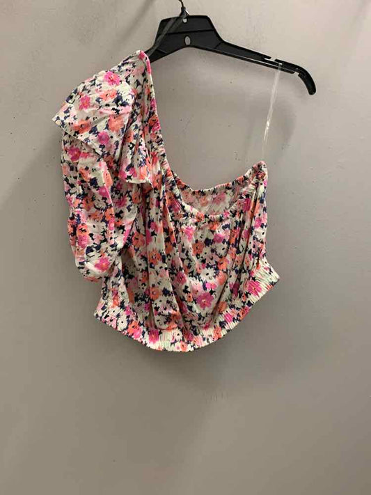 NWT UNIVERSAL THREADS Tops Size L Multi-Color Floral ONE SHOULDER TOP