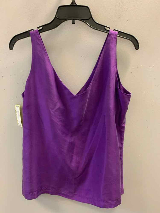 PRE-OWNED EXPRESS Tops Size M Purple Silk SLEEVELESS TOP