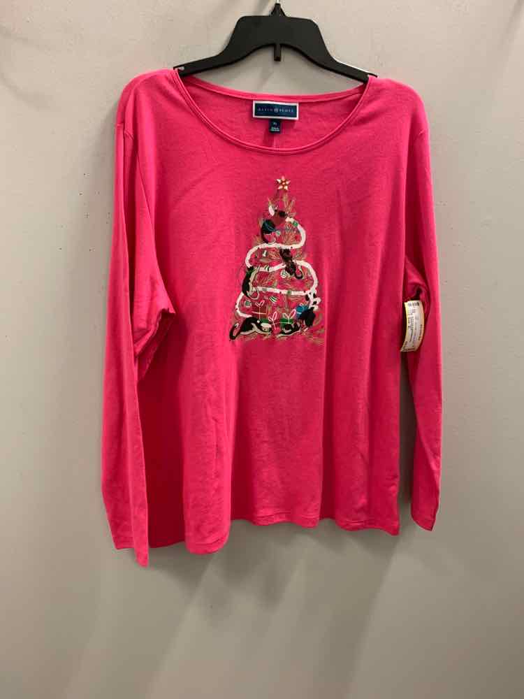 NWT KAREN SCOTT Tops Size XL Pink LONG SLEEVES TOP