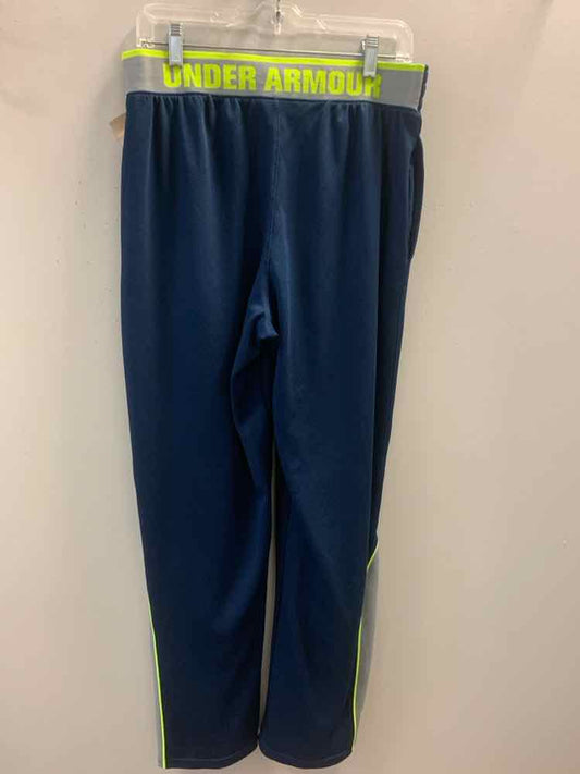 Size L UNDER ARMOUR BOTTOMS NVY/GRN/GRY Pants