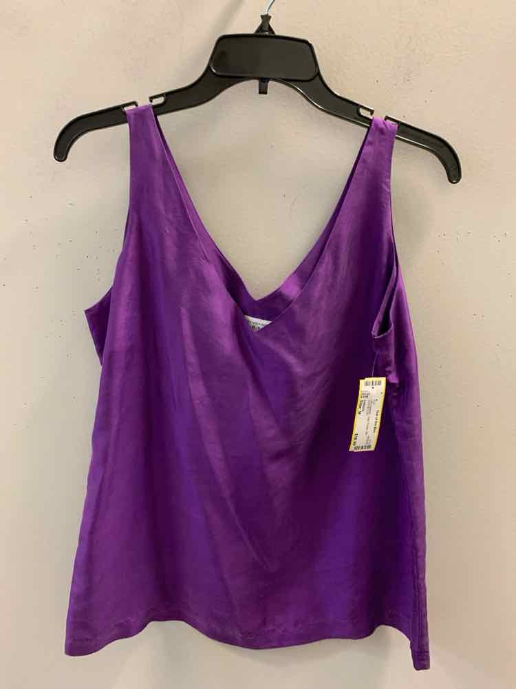 PRE-OWNED EXPRESS Tops Size M Purple Silk SLEEVELESS TOP