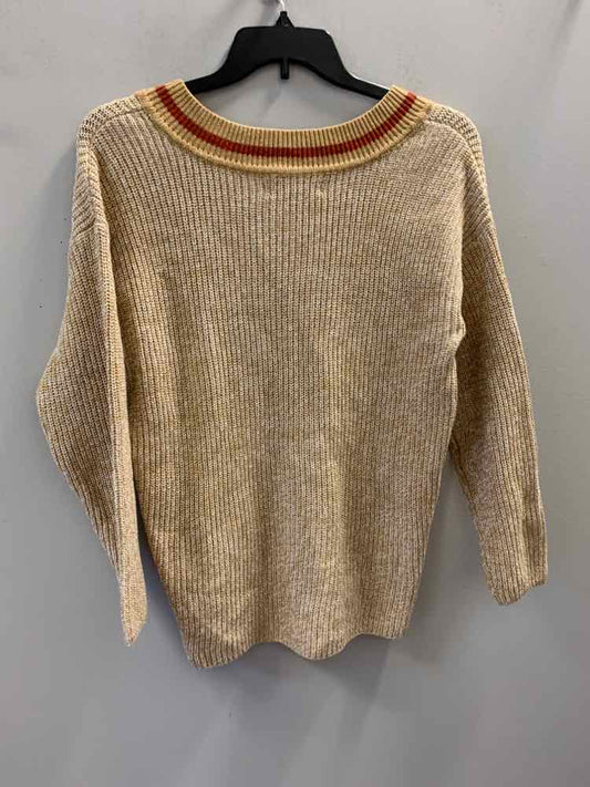 KAREN SCOTT Tops Size M TAN/BURNT ORANGE LONG SLEEVES Sweater