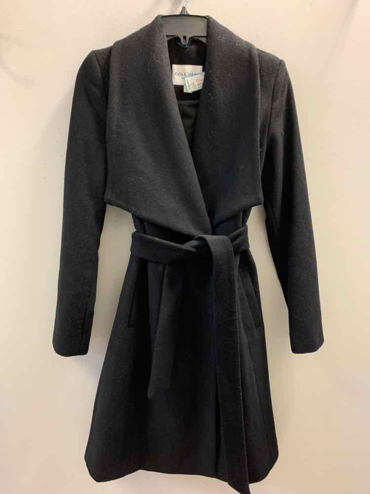 Size 2 COLE HAAN Black LONG SLEEVES Jacket