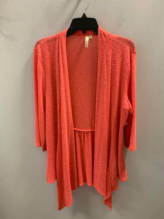 CHENAULT Tops Size XL CORAL CARDIGAN Cardigan